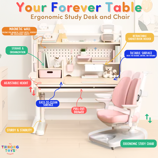 GROW-WITH-U Ergonomic Study Desk