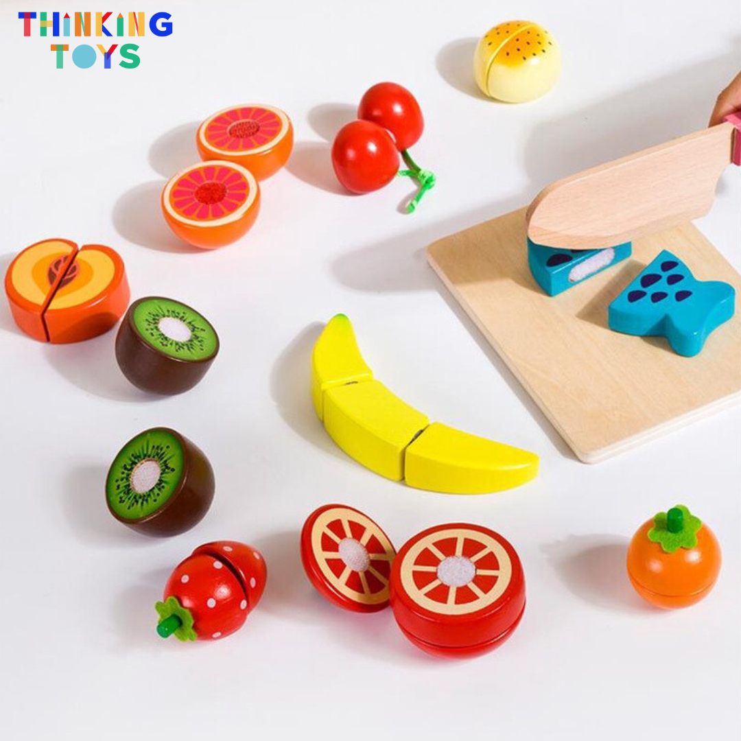 PLAYSHOP 40-Piece Fruits and Vegetables Slicing Set