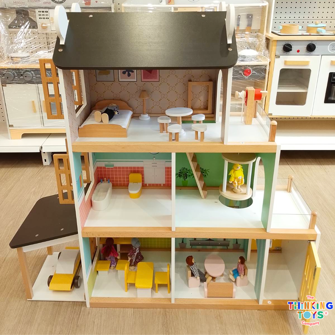 Zara 3-Storey Dollhouse With Elevator