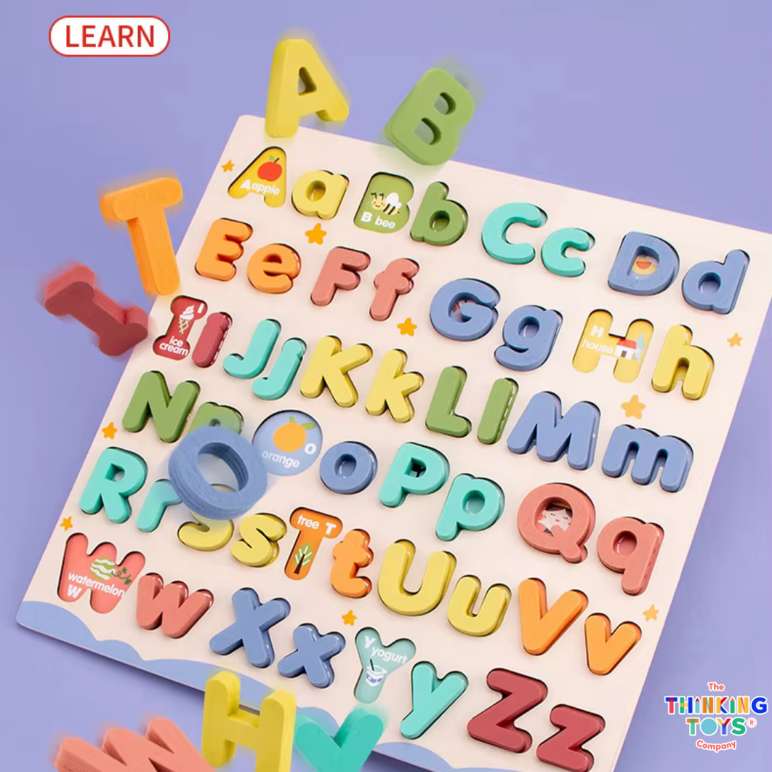 Wooden Alphabet ABC Puzzle Board