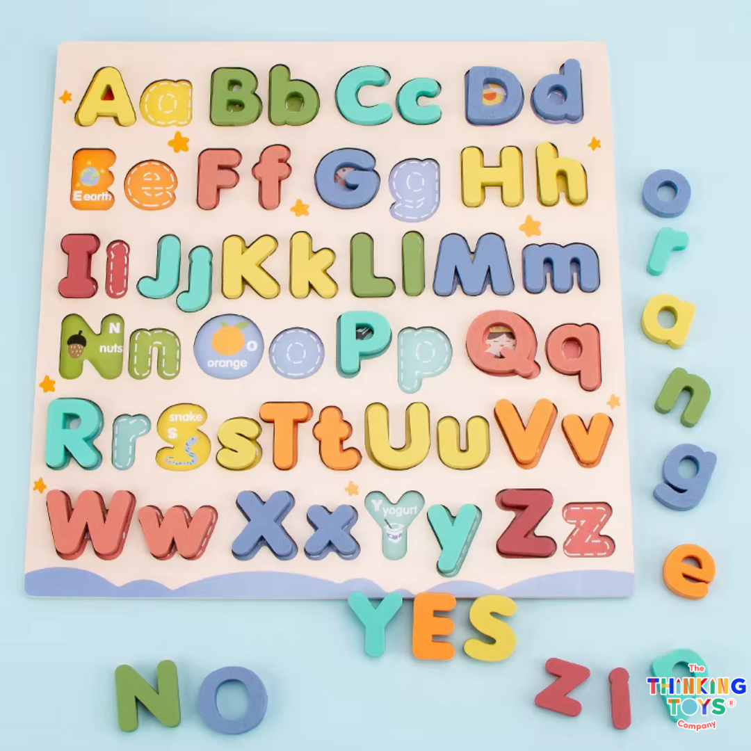 Wooden Alphabet ABC Puzzle Board