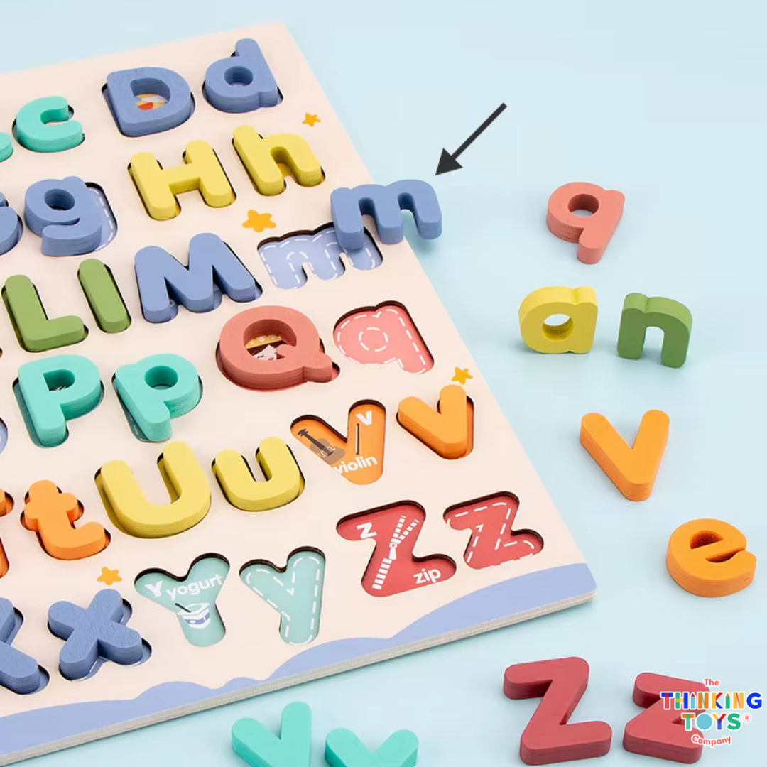 Wooden Alphabet ABC Puzzle Board