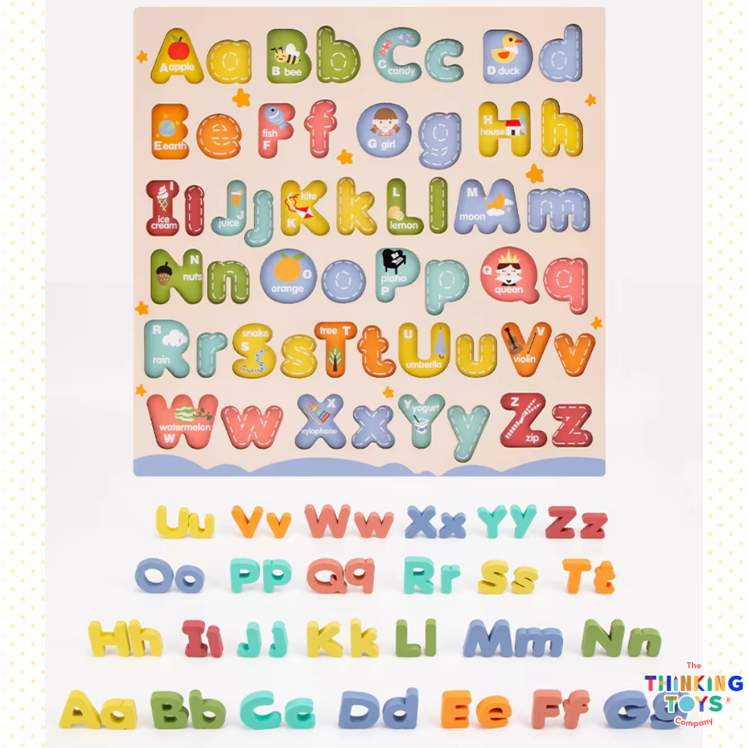 Wooden Alphabet ABC Puzzle Board