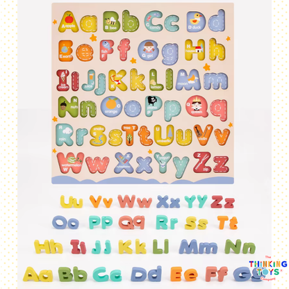 Wooden Alphabet ABC Puzzle Board