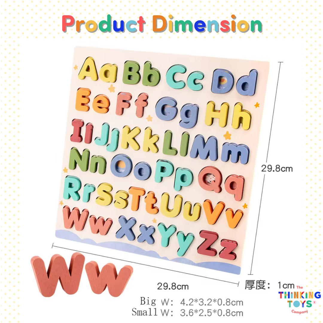 Wooden Alphabet ABC Puzzle Board