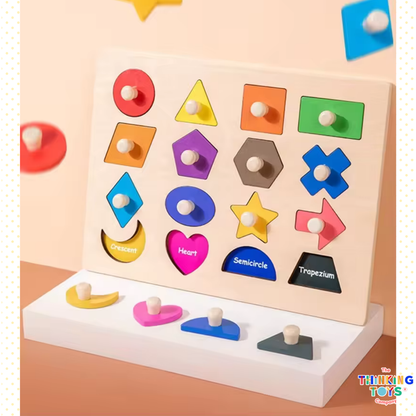 3D Shape & Color Matching Block Board