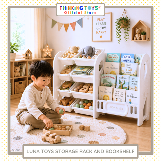 Luna Toys Storage Rack and Bookshelf