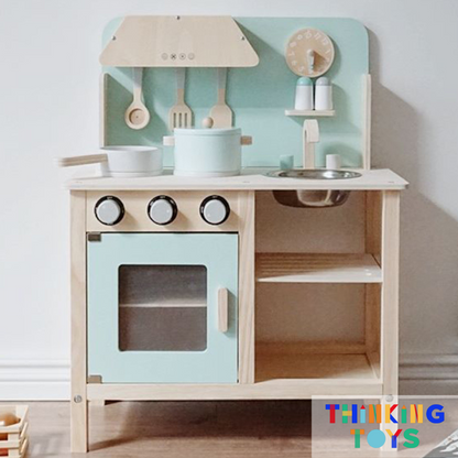 PLAYSHOP Wooden Classic Scandinavian Kitchen Playset