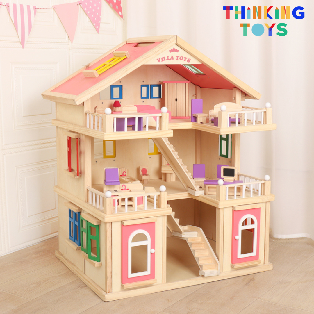 LULU SPANISH 3-Storey Villa Dollhouse