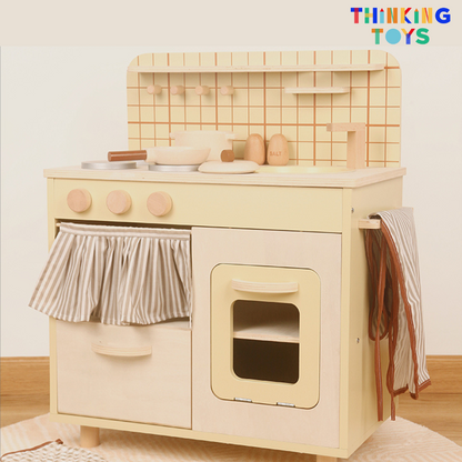 PLAYSHOP Wooden Nordic Style Kitchen Playset