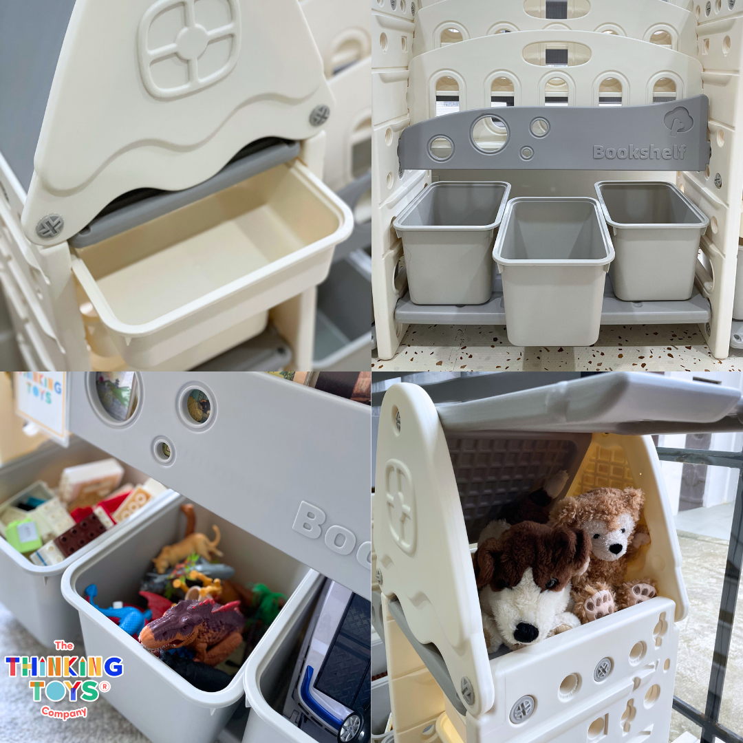 KUMI Double Treehouse Toy Organizer & Bookshelf