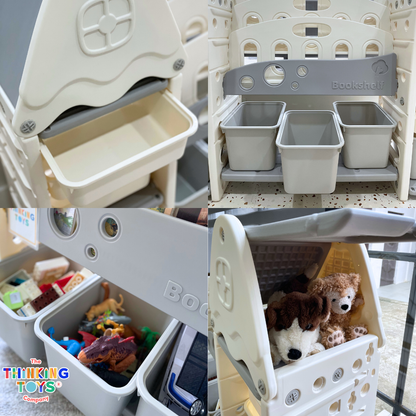 KUMI Double Treehouse Toy Organizer & Bookshelf