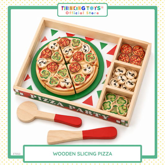 Wooden Slicing Pizza
