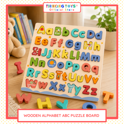 Wooden Alphabet ABC Puzzle Board