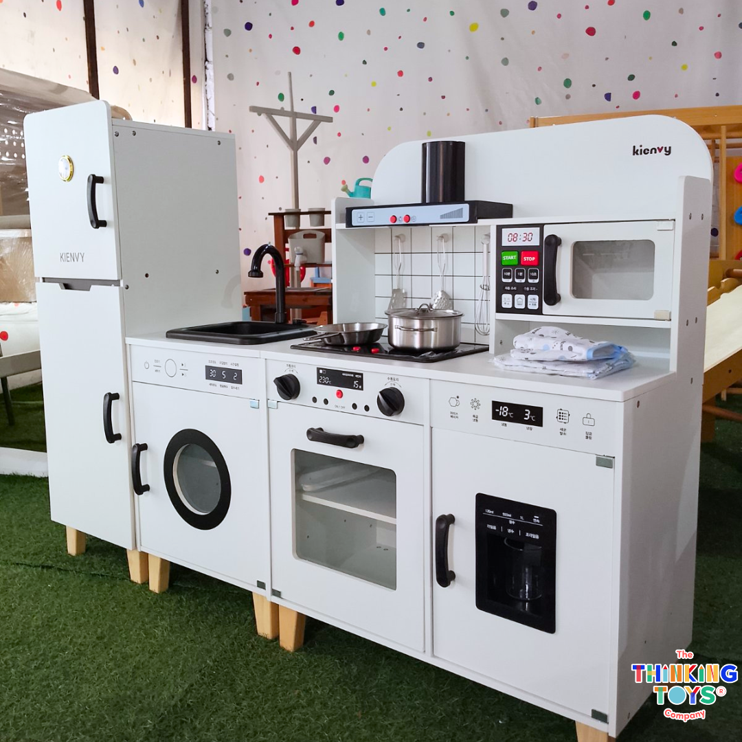 PLAYSHOP Wooden Modern Minimalist Kitchen Playset