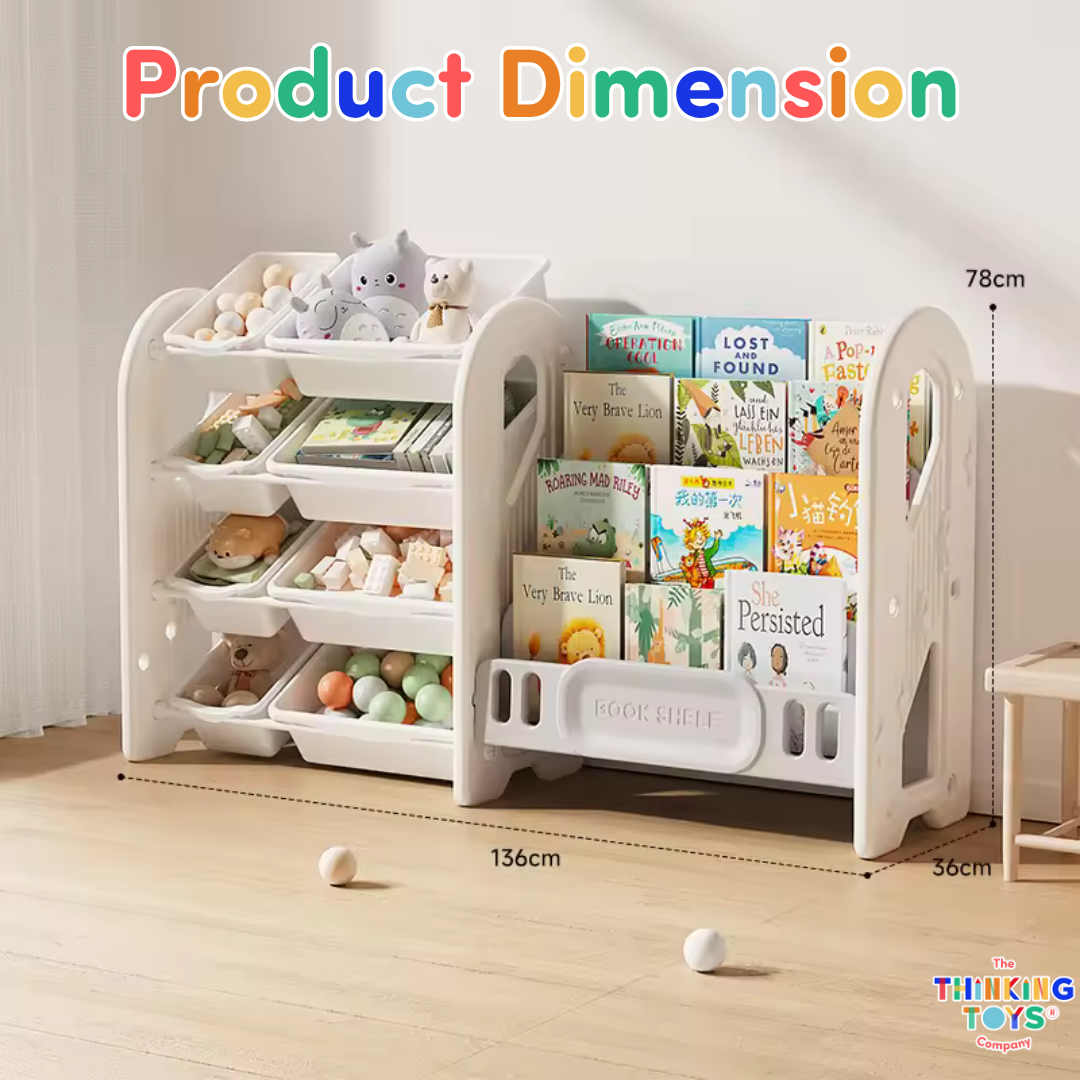 Luna Toys Storage Rack and Bookshelf