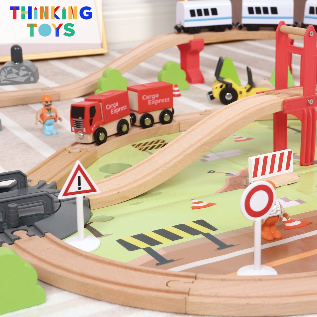 TYLER Travel Adventure Wooden Train Track Railway Set