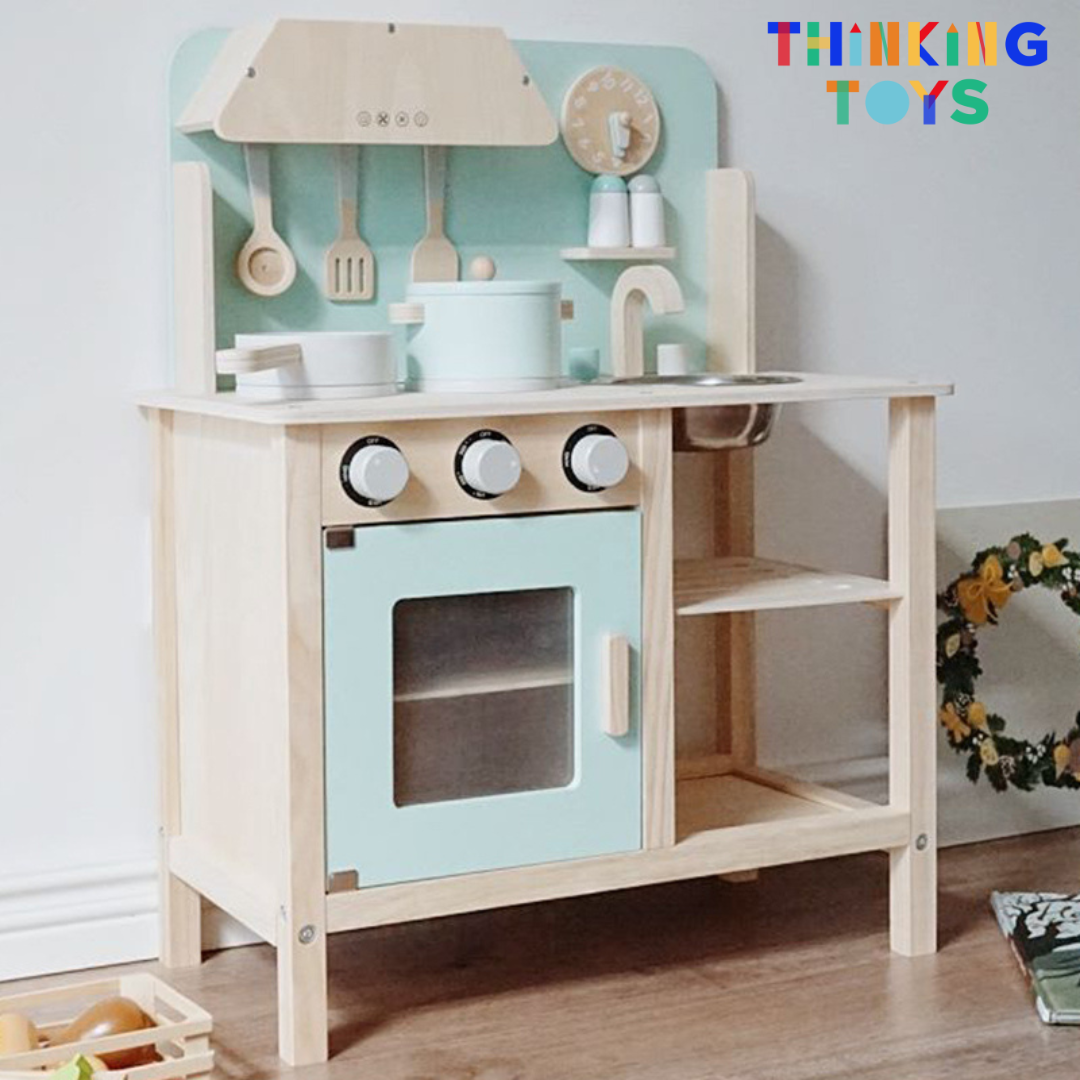 PLAYSHOP Wooden Classic Scandinavian Kitchen Playset