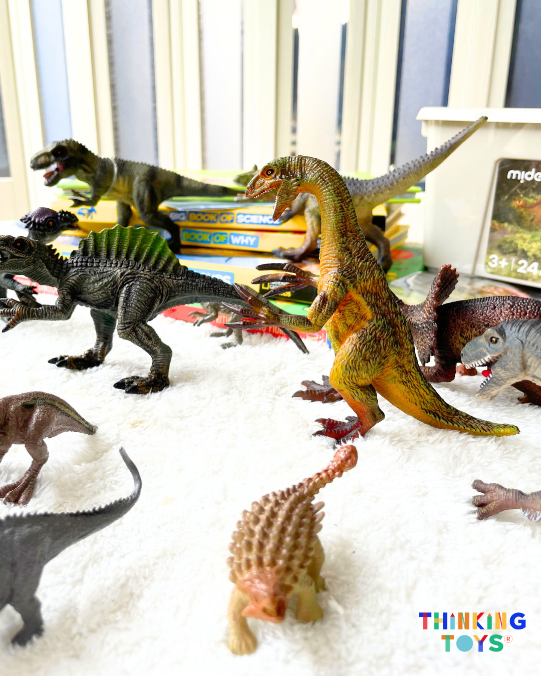 MIDEER Realistic Dinosaur Toy Set
