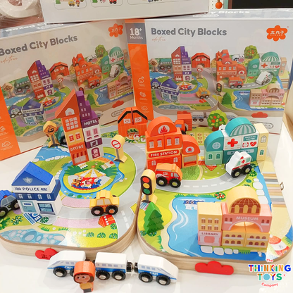 Urban Building Blocks with Mini Train