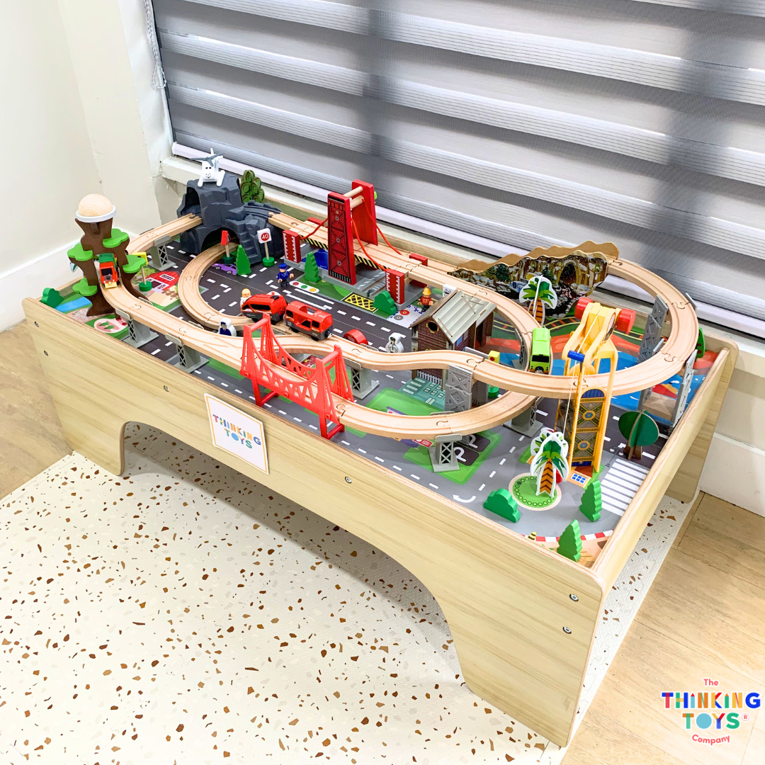 100-Piece Express Train Track & Table Set