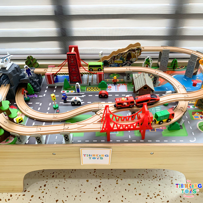 100-Piece Express Train Track & Table Set