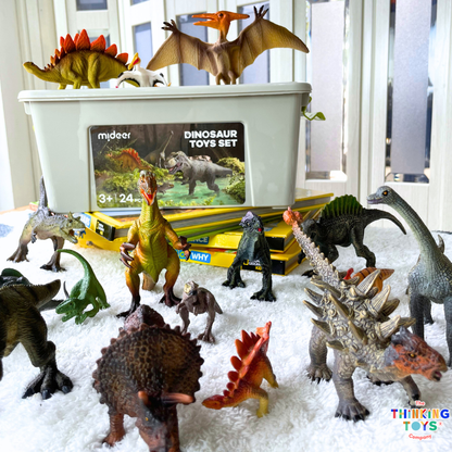 MIDEER Realistic Dinosaur Toy Set