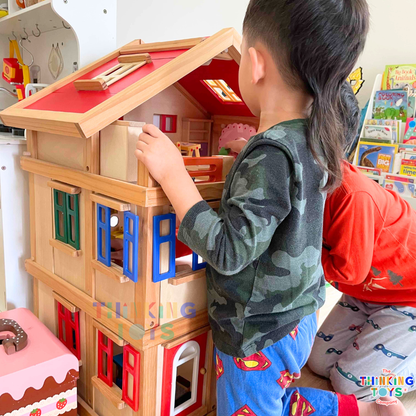 LULU Deluxe Wooden 3-Storey Dollhouse