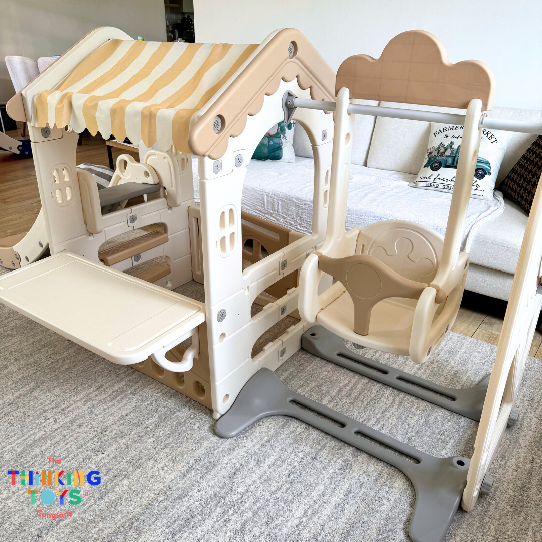 Kumi Indoor Playhouse with Swing and Slide