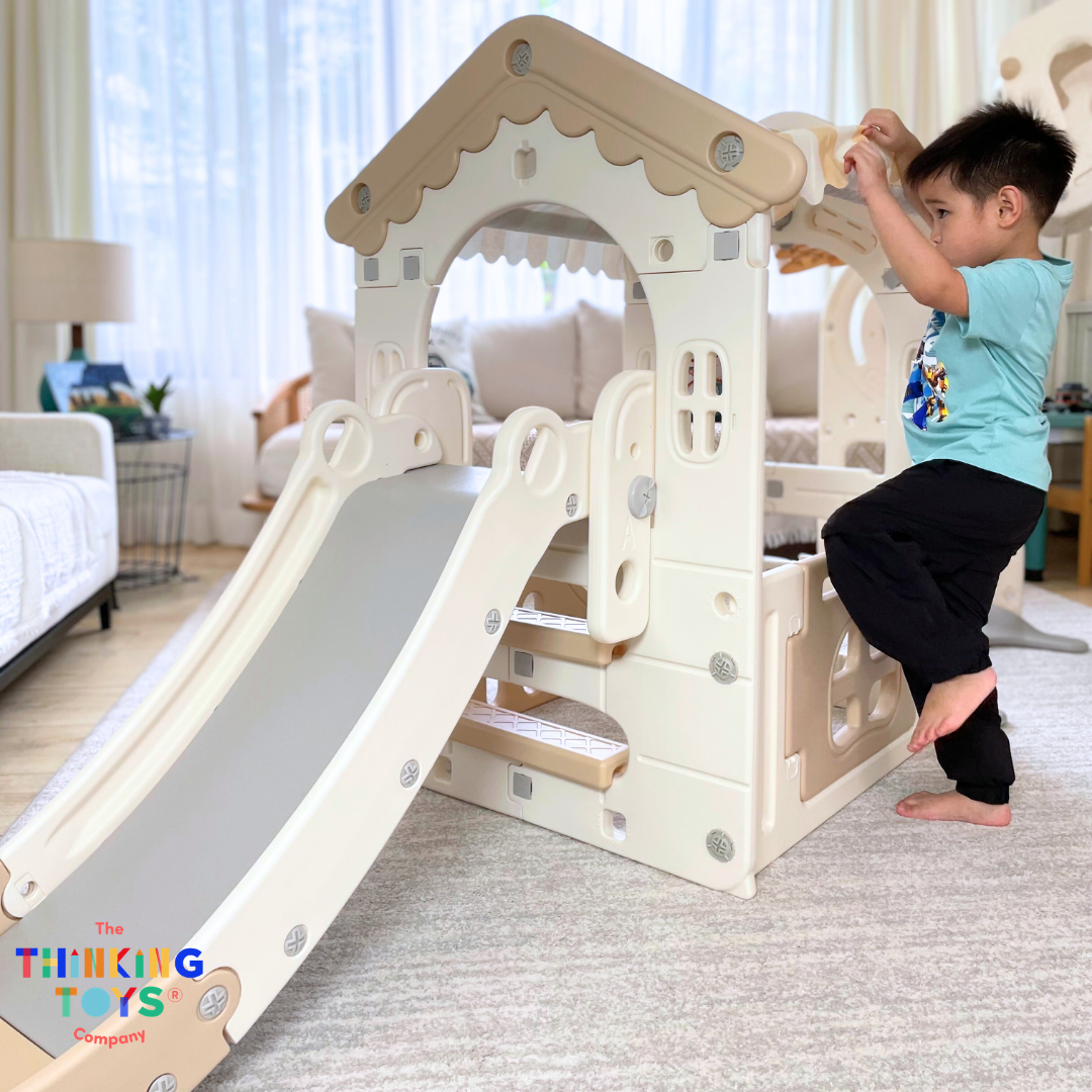 Kumi Indoor Playhouse with Swing and Slide