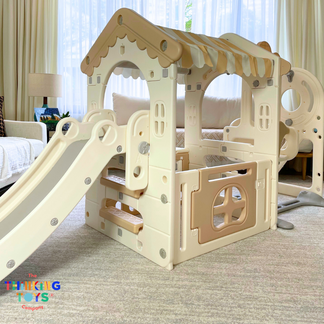 Kumi Indoor Playhouse with Swing and Slide