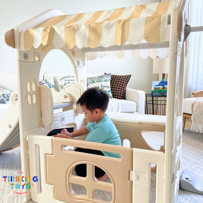 Kumi Indoor Playhouse with Swing and Slide