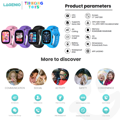 LAGENIO 4G Kids Smart Watch K3