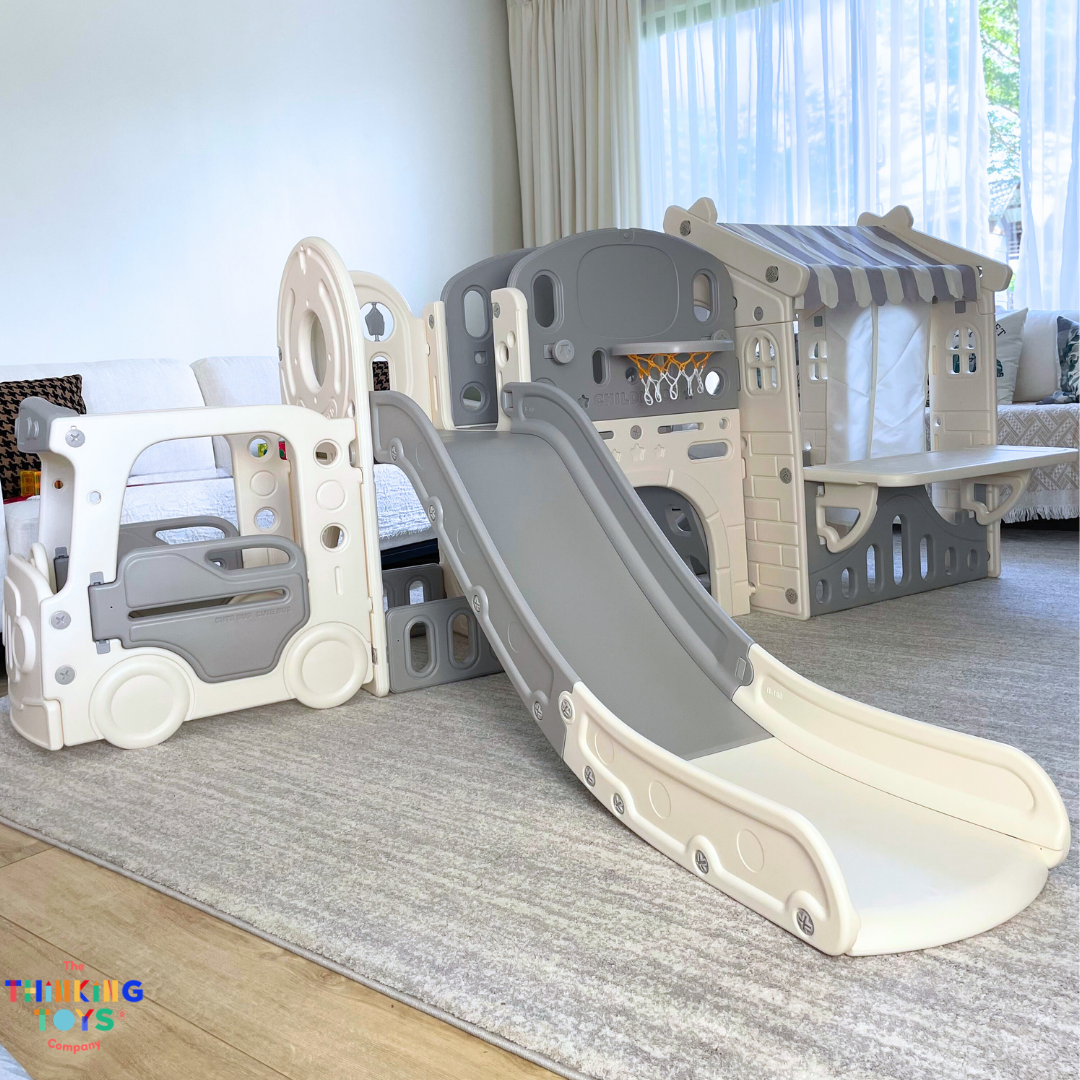 KUMI Indoor Car Playhouse with Slide