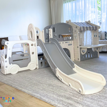 KUMI Indoor Car Playhouse with Slide