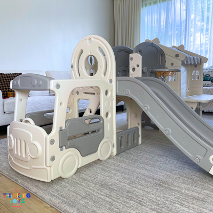 KUMI Indoor Car Playhouse with Slide