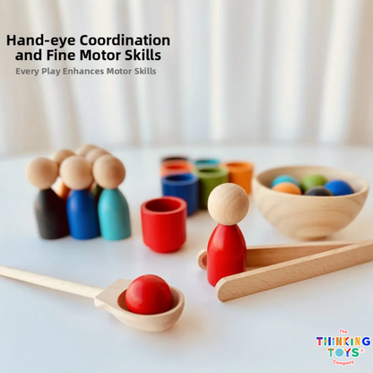 Rainbow Sort & Stack Wooden Set