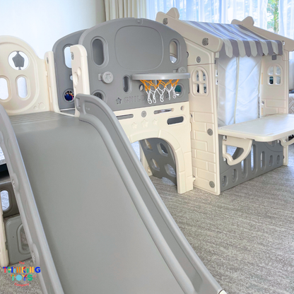 KUMI Indoor Car Playhouse with Slide