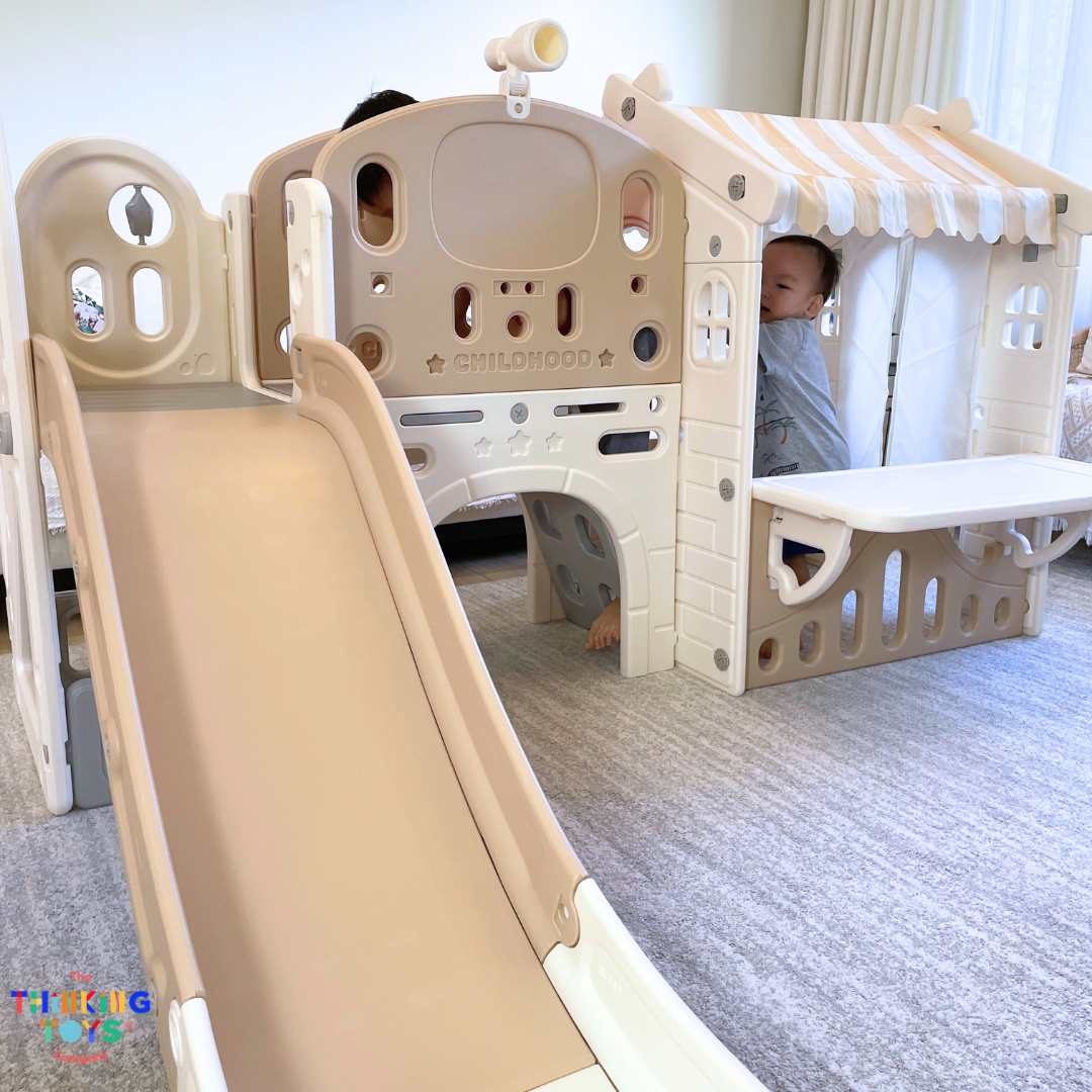 KUMI Indoor Playhouse Slide Basketball
