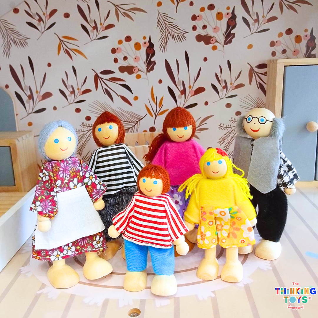 LULU Wooden Doll Happy Family Playset