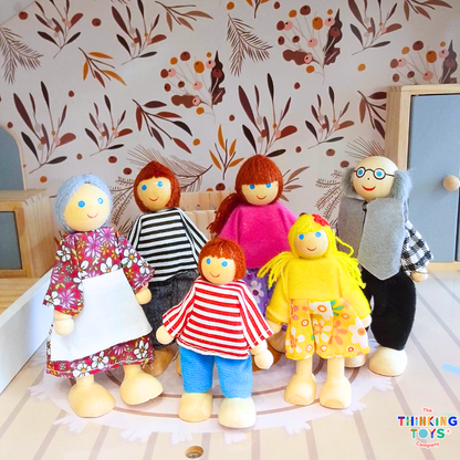 LULU Wooden Doll Happy Family Playset