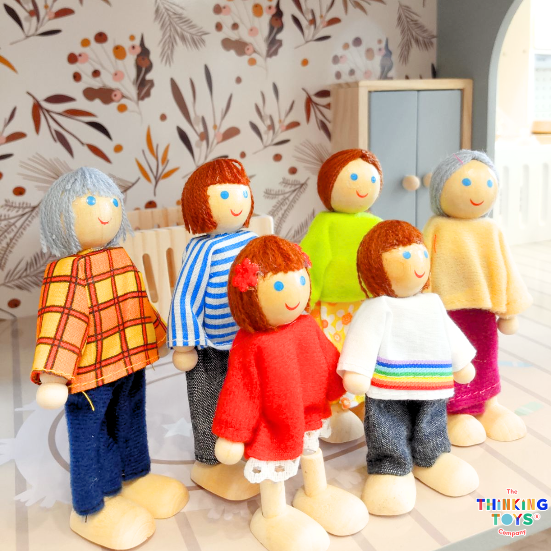 LULU Wooden Doll Happy Family Playset