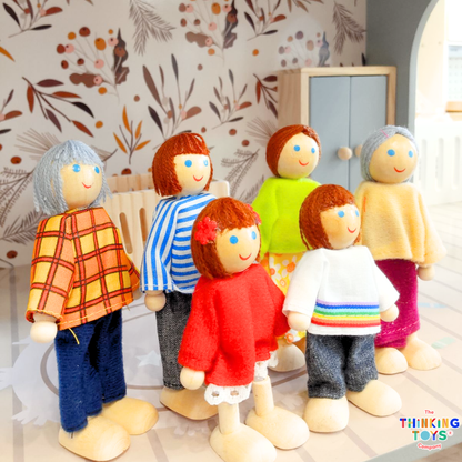 LULU Wooden Doll Happy Family Playset