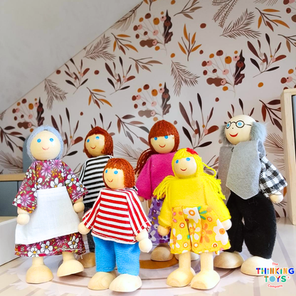 LULU Wooden Doll Happy Family Playset