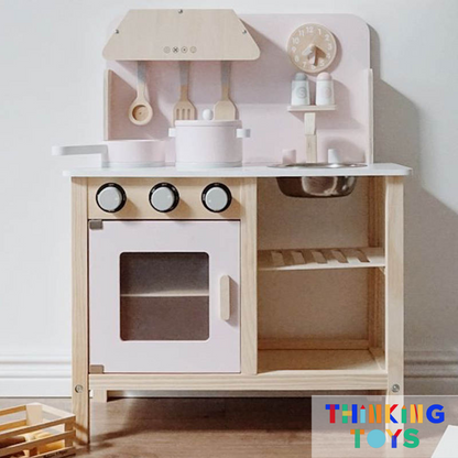 PLAYSHOP Wooden Classic Scandinavian Kitchen Playset