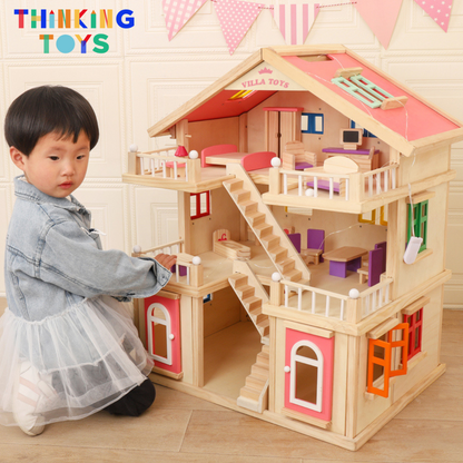 LULU SPANISH 3-Storey Villa Dollhouse