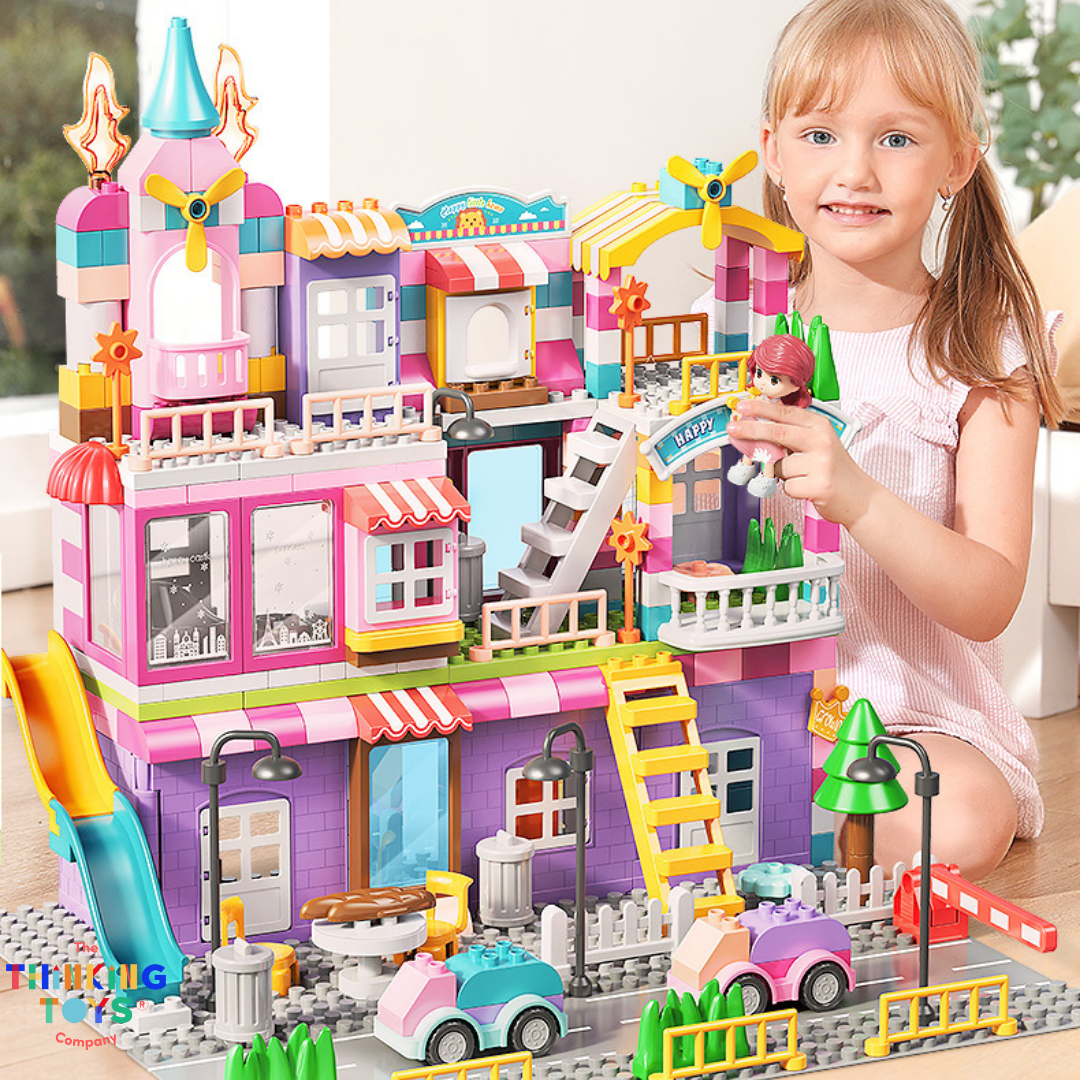 CREATIVE BUILDING BLOCKS Pink Dollhouse 400 PCS