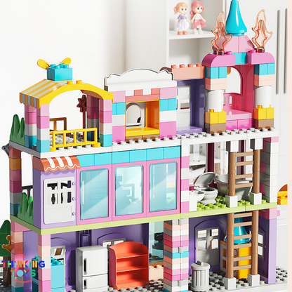 CREATIVE BUILDING BLOCKS Pink Dollhouse 400 PCS