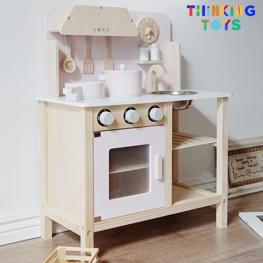 PLAYSHOP Wooden Classic Scandinavian Kitchen Playset