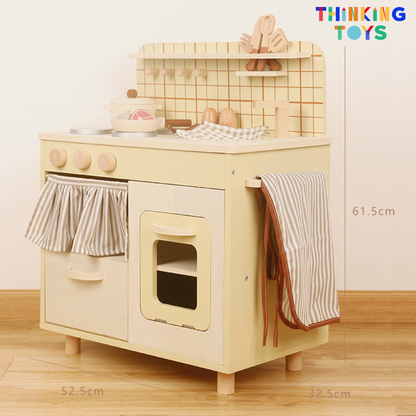 PLAYSHOP Wooden Nordic Style Kitchen Playset